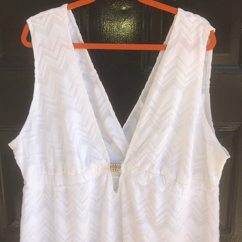 Swimsuit Terry Cloth Chevron Cover Up - Picture 2 of 6